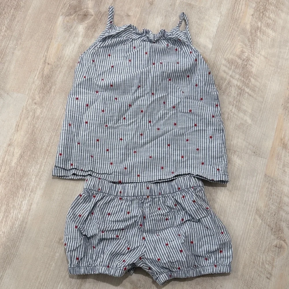 Striped Kids Set with Red Stars